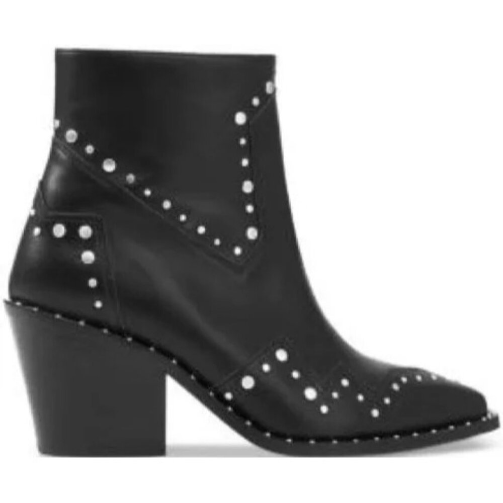 The Kooples Santiago Studded Black Boots Size 41 US Size 10